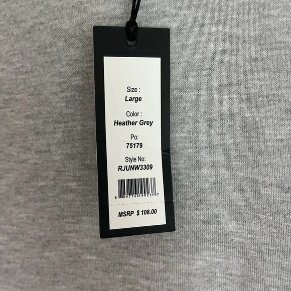 Romeo & Juliet Couture Light Gray Ruffle Sleeve Sweatshirt - Picture 5 of 8